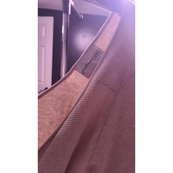 Freshman1996 beige long-sleeve ribbed knit sweater dress Size L - Picture 3 of 5